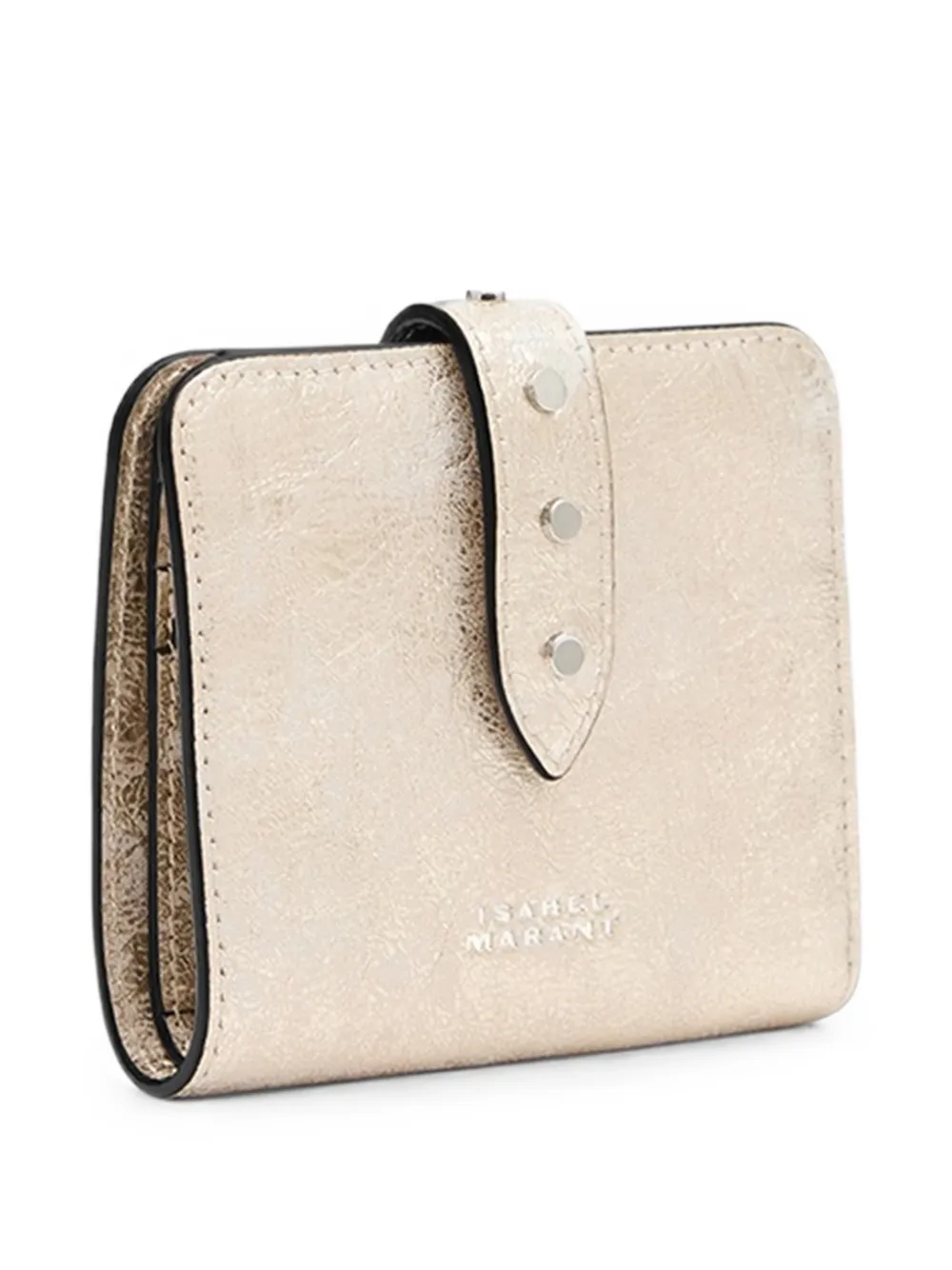 ISABEL MARANT Oskan portemonnee met studs Beige