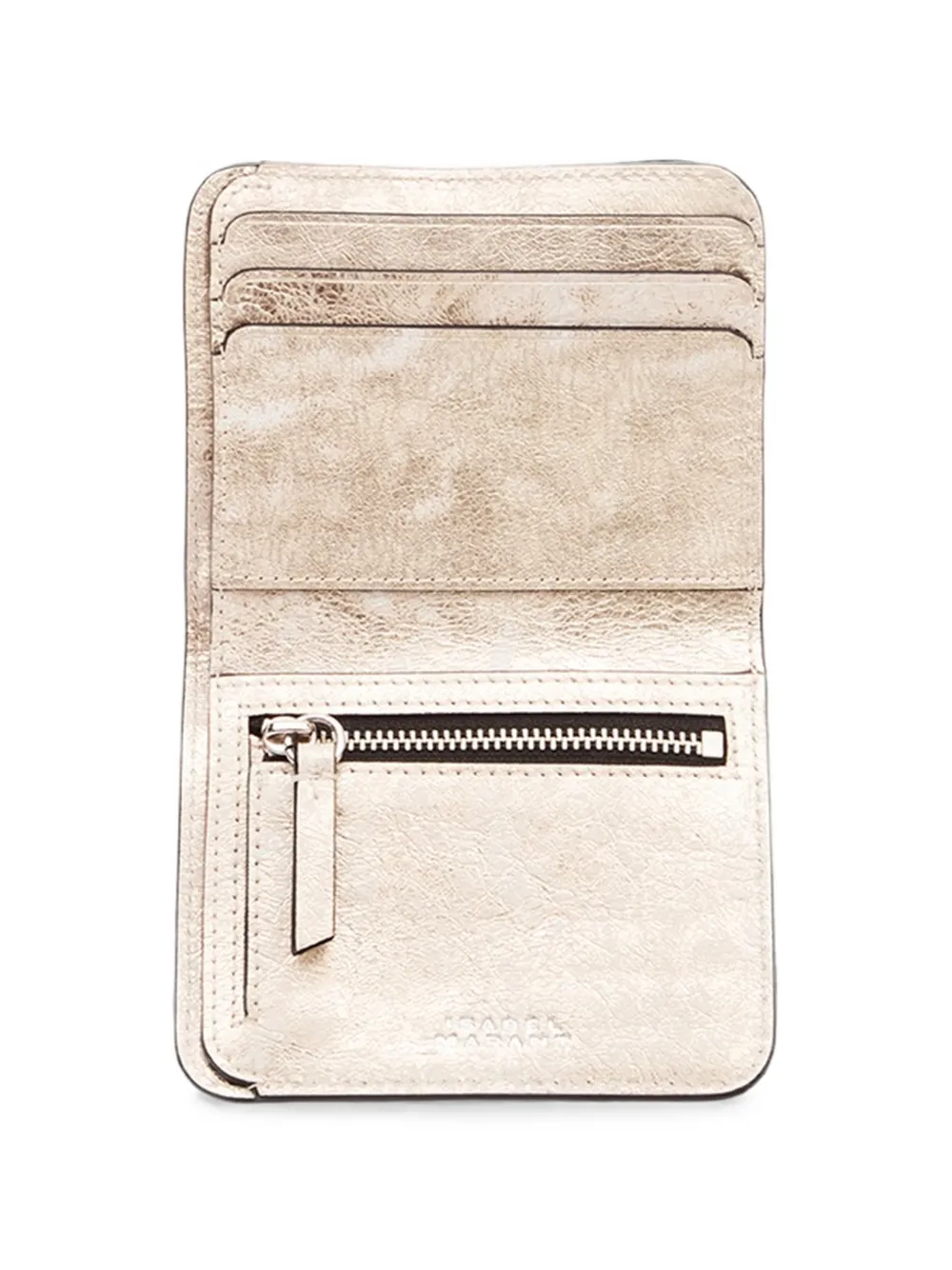 ISABEL MARANT Oskan portemonnee met studs Beige