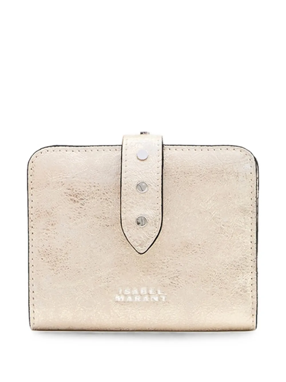 Isabel Marant Oskan Studded Wallet In Neutral