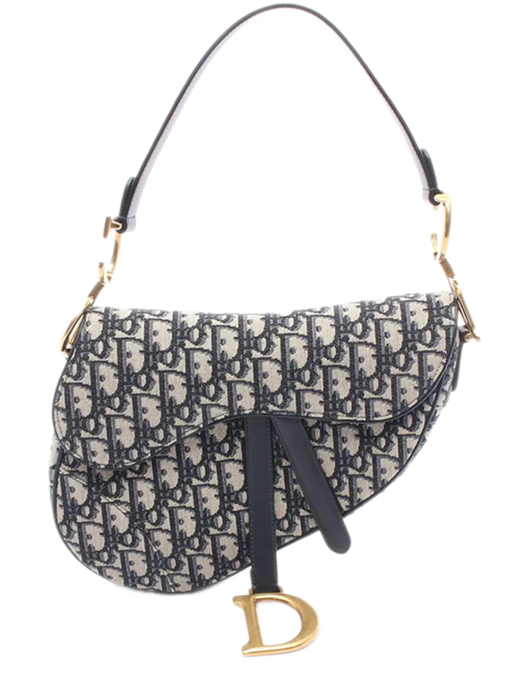 Christian Dior Pre-Owned 2010-2026 Oblique Canvas Saddle Bag shoulder bag - Blue