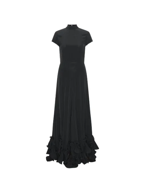 ROTATE BIRGER CHRISTENSEN ruffle-trimmed mock-neck maxi dress