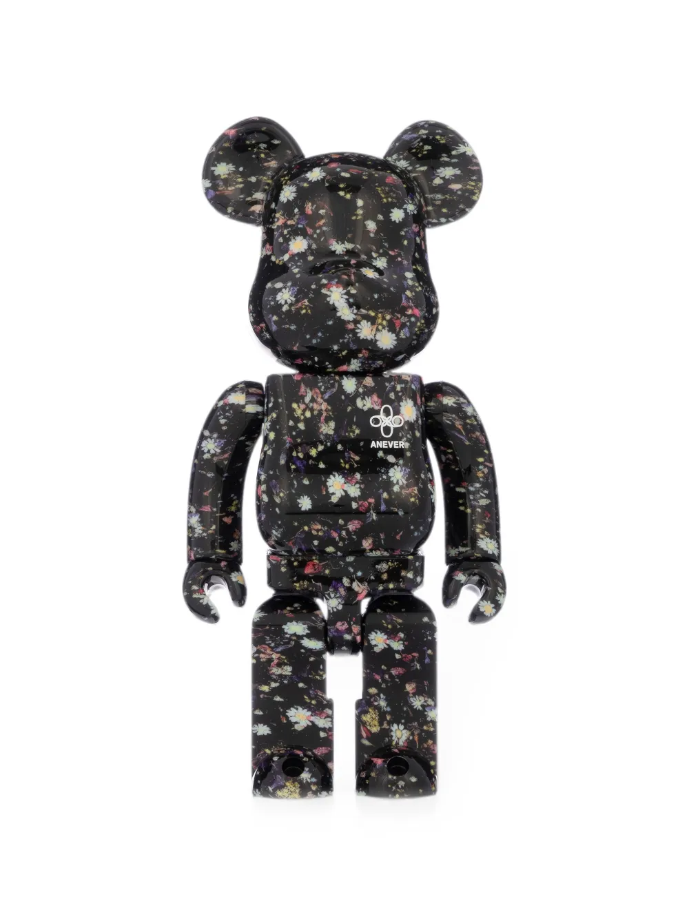 MEDICOM TOY Figura Be@rbrick ANEVER a fiori - Nero