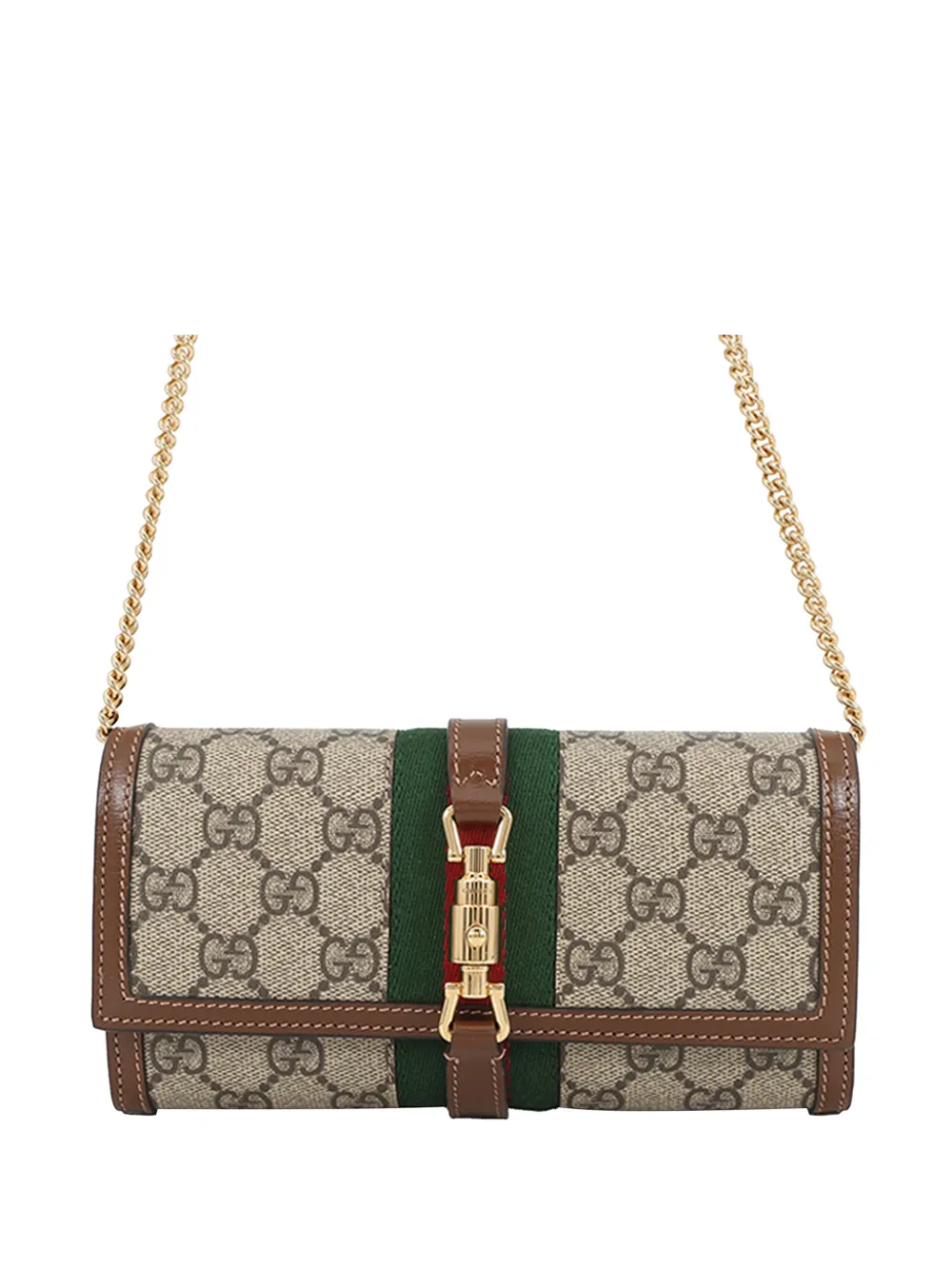 Gucci Pre-Owned 2000-2015 GG Supreme Jackie 1961 Wallet On Chain crossbody bag - Toni neutri