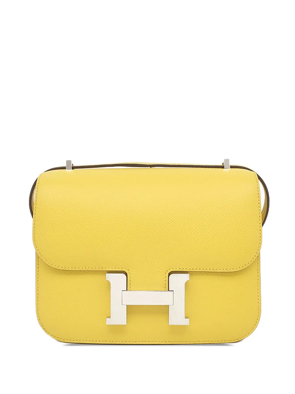 Hermès Pre-Owned 2023 Mini Epsom Constance Mirror 18 crossbody bag - Giallo