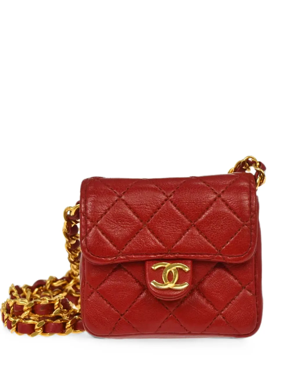 CHANEL Pre-Owned Borsa a spalla Classic Flap piccola - Rosso