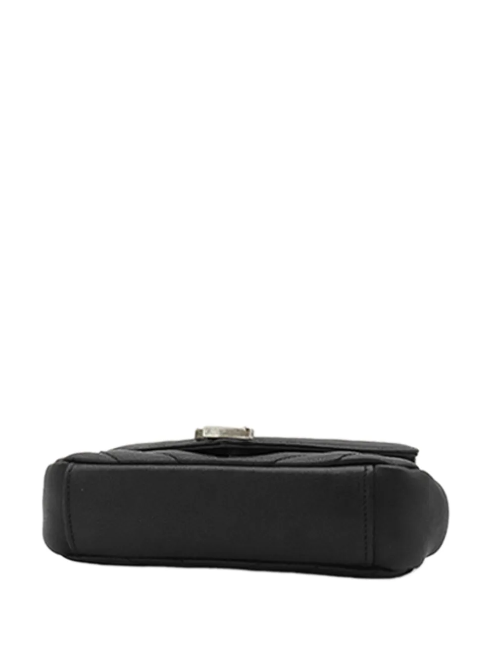  Saint Laurent Pre-owned 2013-2026 Baby Sheepskin Chevron Classic Monogram Chain Bag Crossbody Bag - Noir 