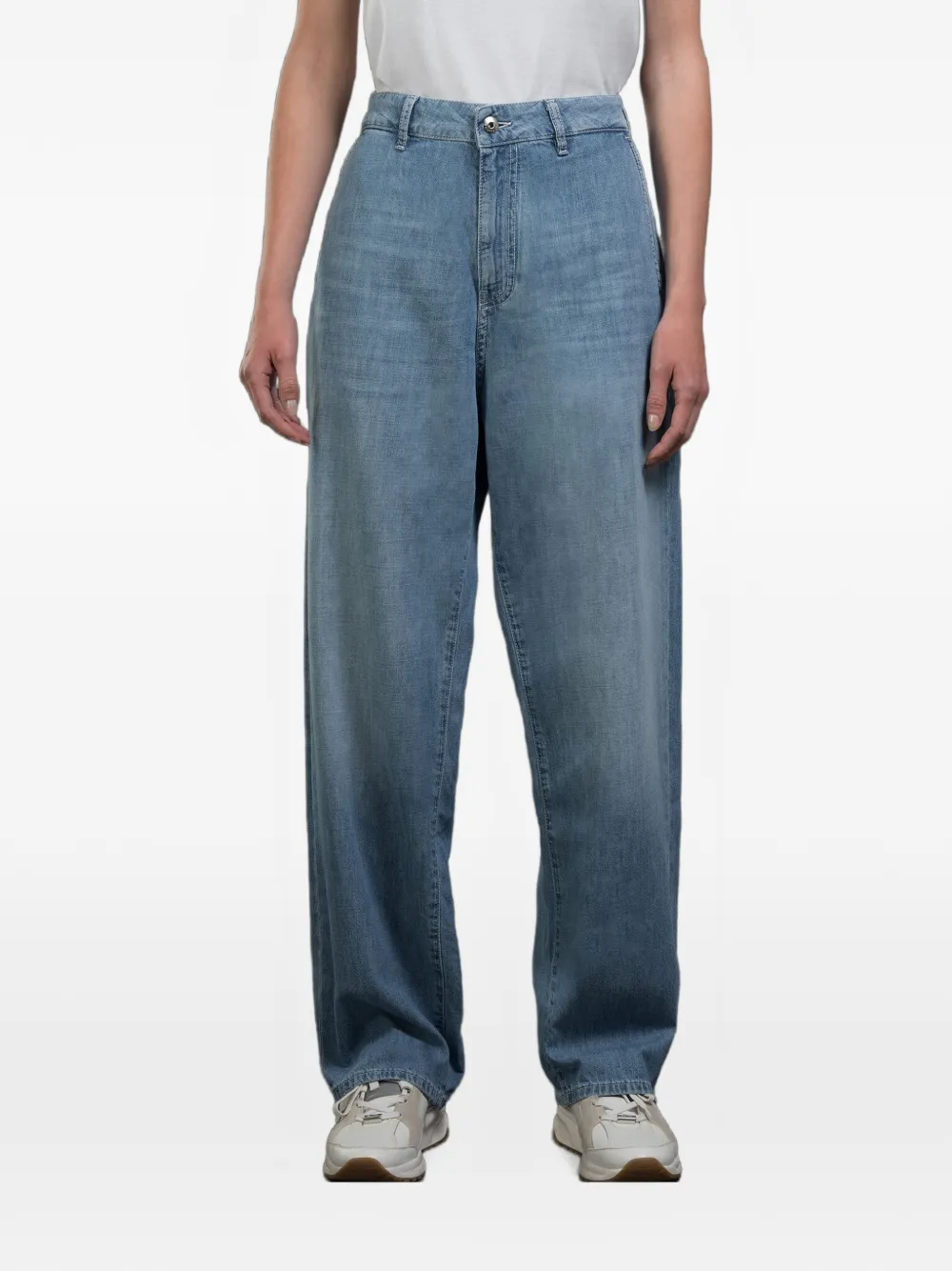 Moorer Cabirian embroidered straight-leg jeans - Blau
