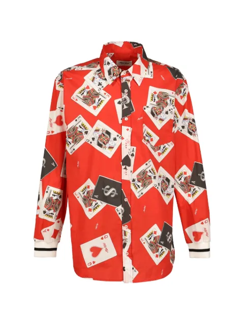 AWGE playing card-print long-sleeve shirt