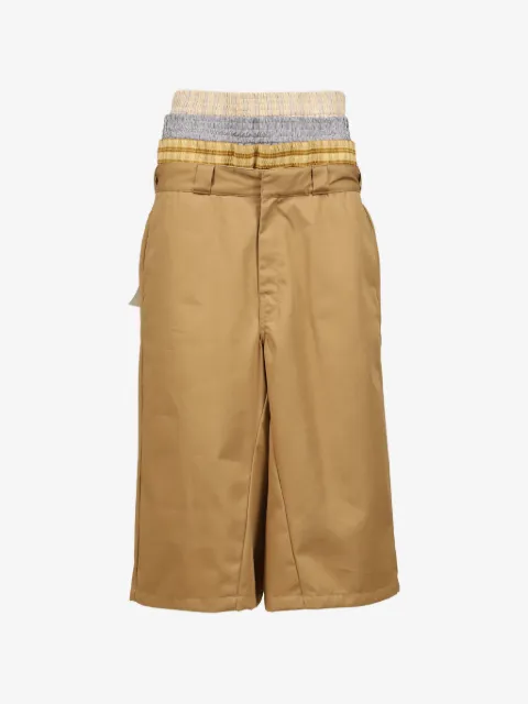 AWGE stacked-waistband bermuda shorts