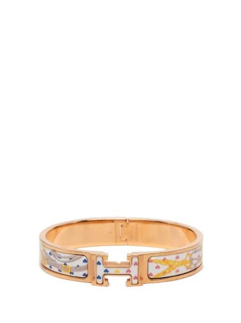 Hermès Pre-Owned 2000-2026 Narrow Enamel Brides de Gala Love Clic H Bracelet PM costume bracelet
