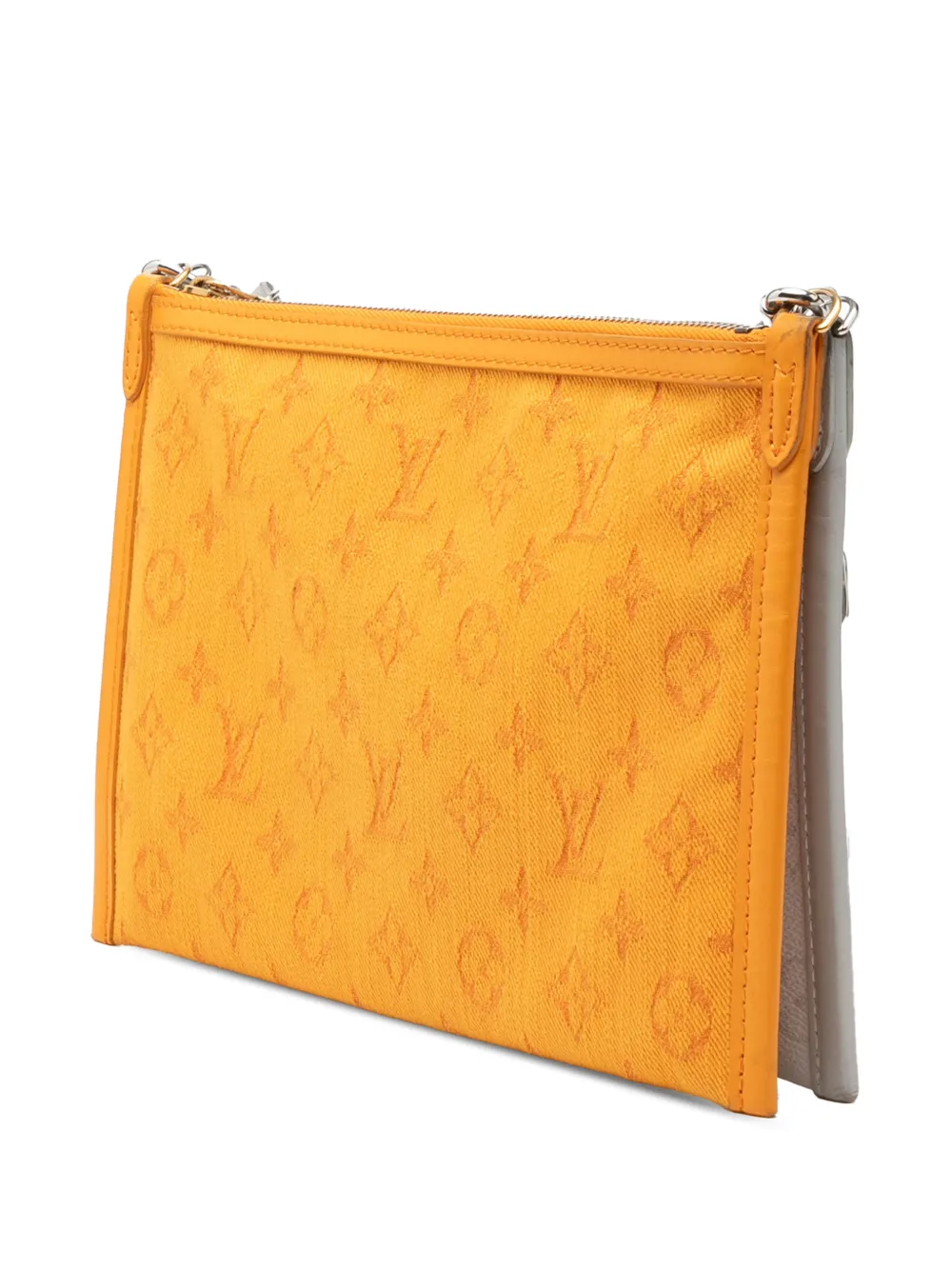  Louis Vuitton Pre-owned Borsa A Tracolla Antartica Double Flat Messenger Con Monogramma 2019 - Grigio 