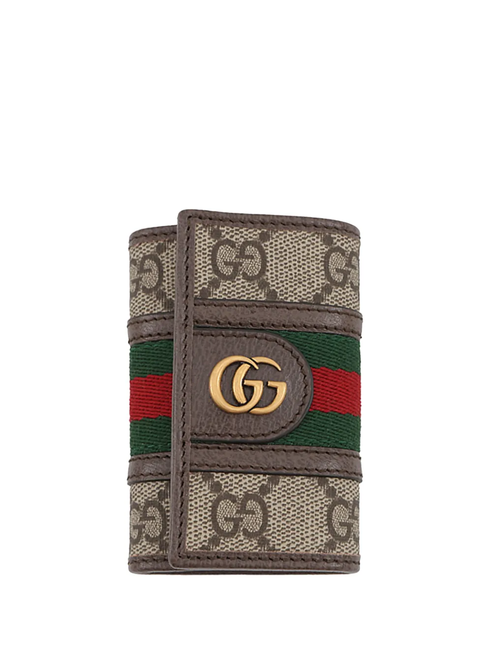 Gucci Pre-Owned 2016-2026 GG Supreme Web Ophidia Case key holder - Toni neutri