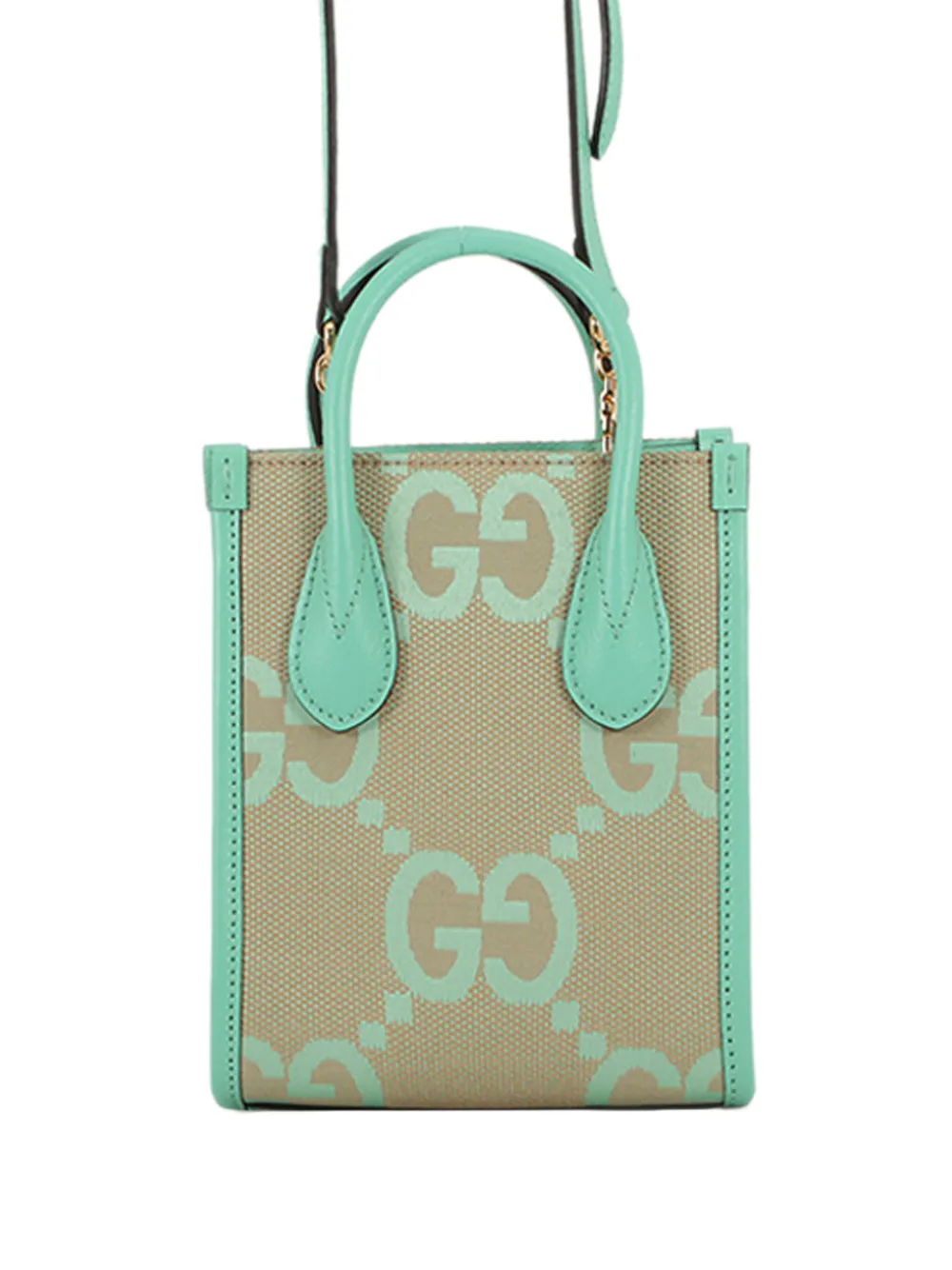 Gucci Pre-Owned 2016-2026 Mini Jumbo GG Canvas Interlocking G satchel - Toni neutri