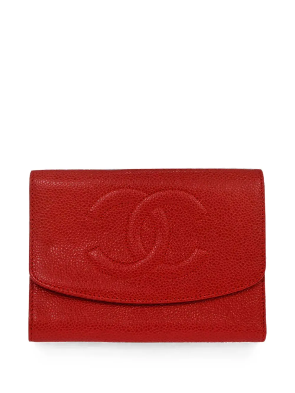 CHANEL Pre-Owned Portafoglio tri-fold 1997-1999 - Rosso