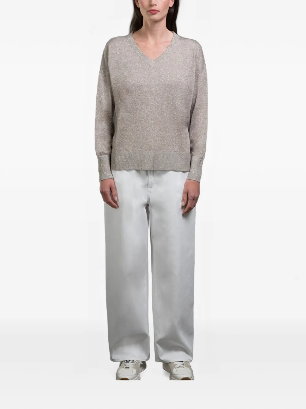 Moorer Varenna V-neck sweater - Toni neutri
