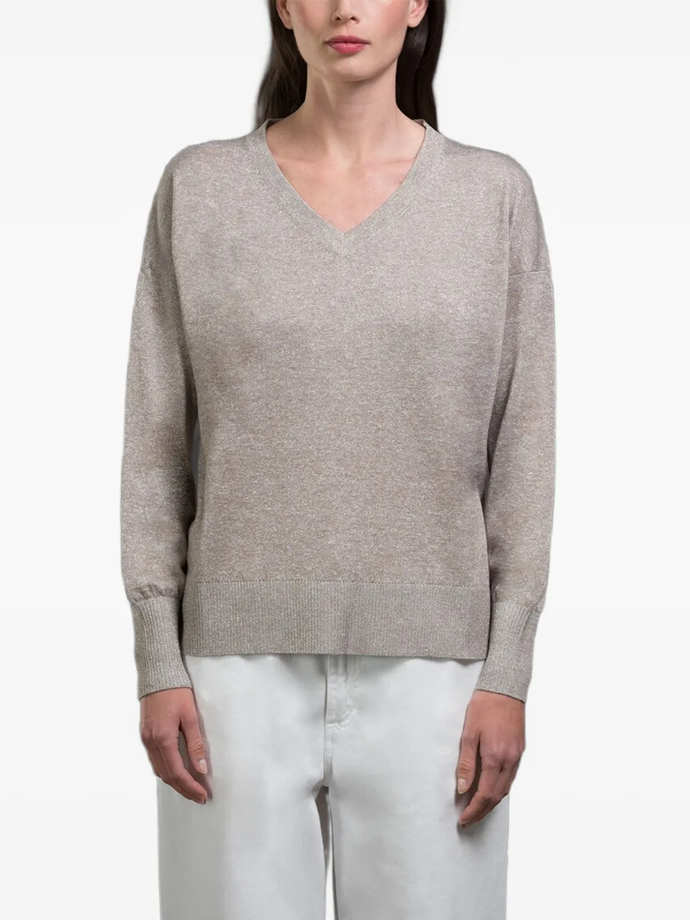 Moorer Varenna V-neck sweater - Toni neutri