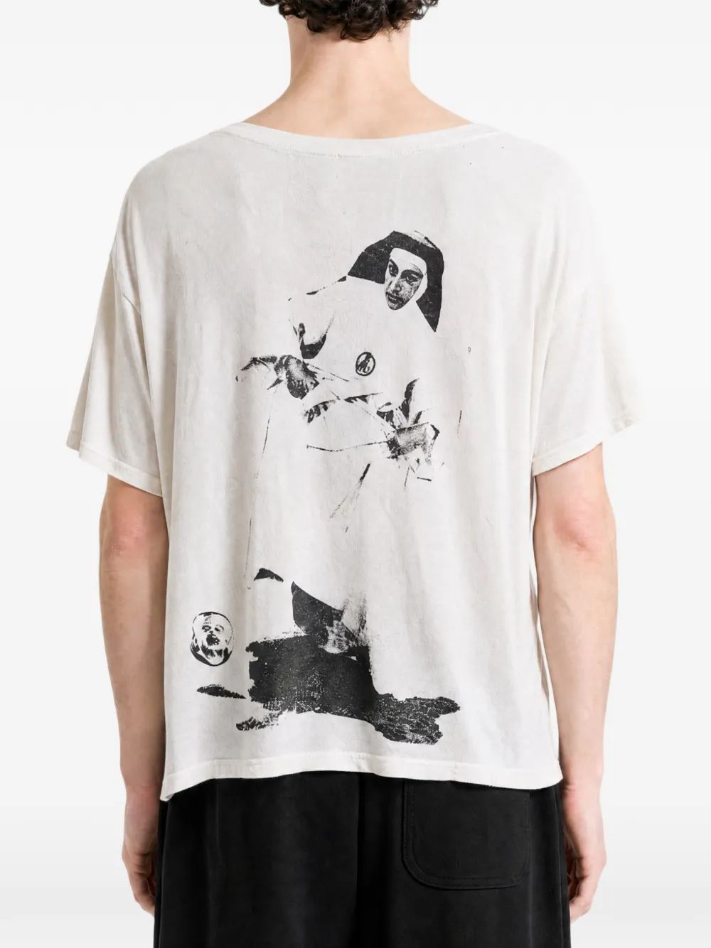 Enfants Riches Déprimés Nun Kicks Baby T-shirt met grafische print Wit
