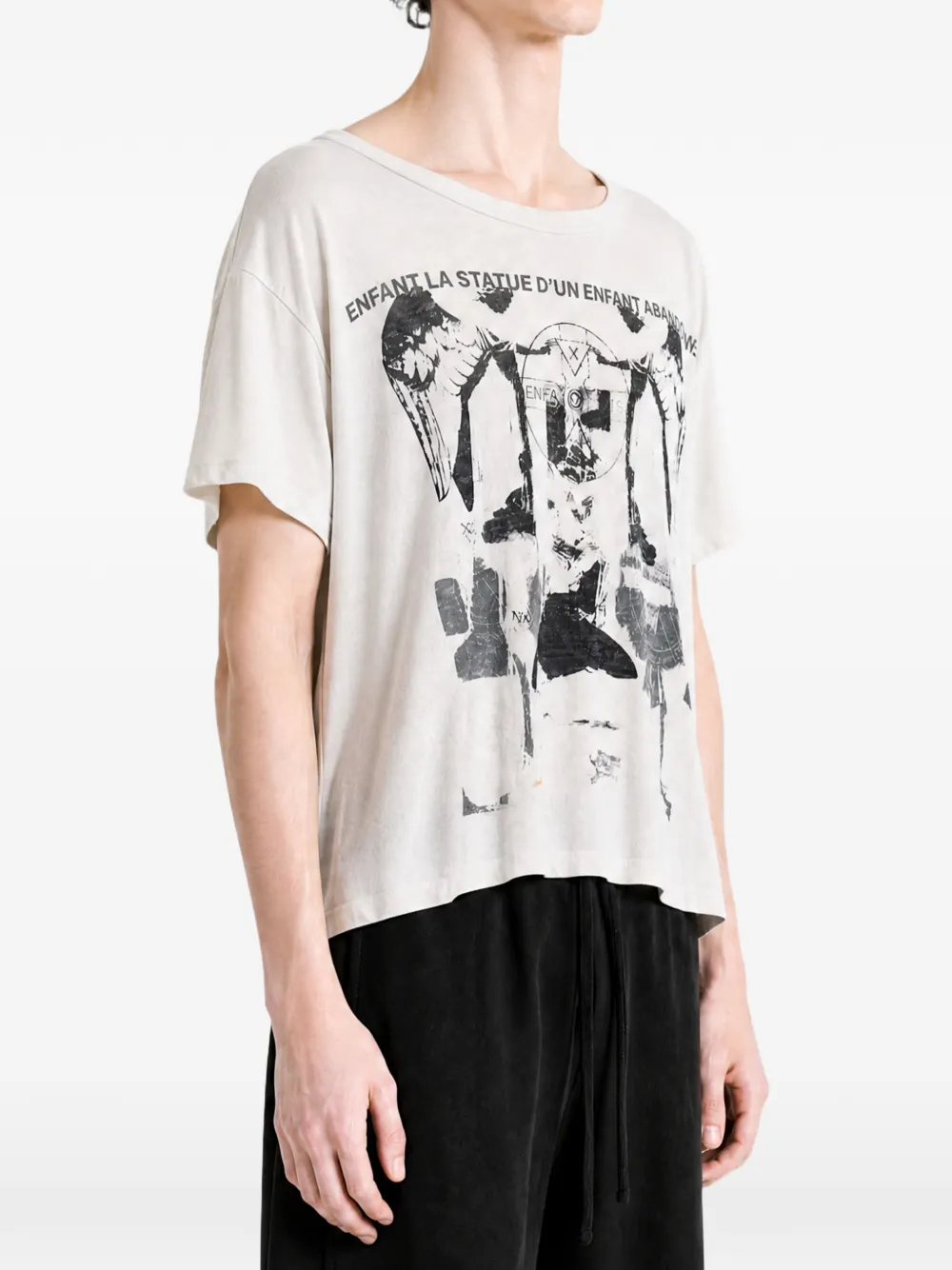 Enfants Riches Déprimés Nun Kicks Baby T-shirt met grafische print Wit