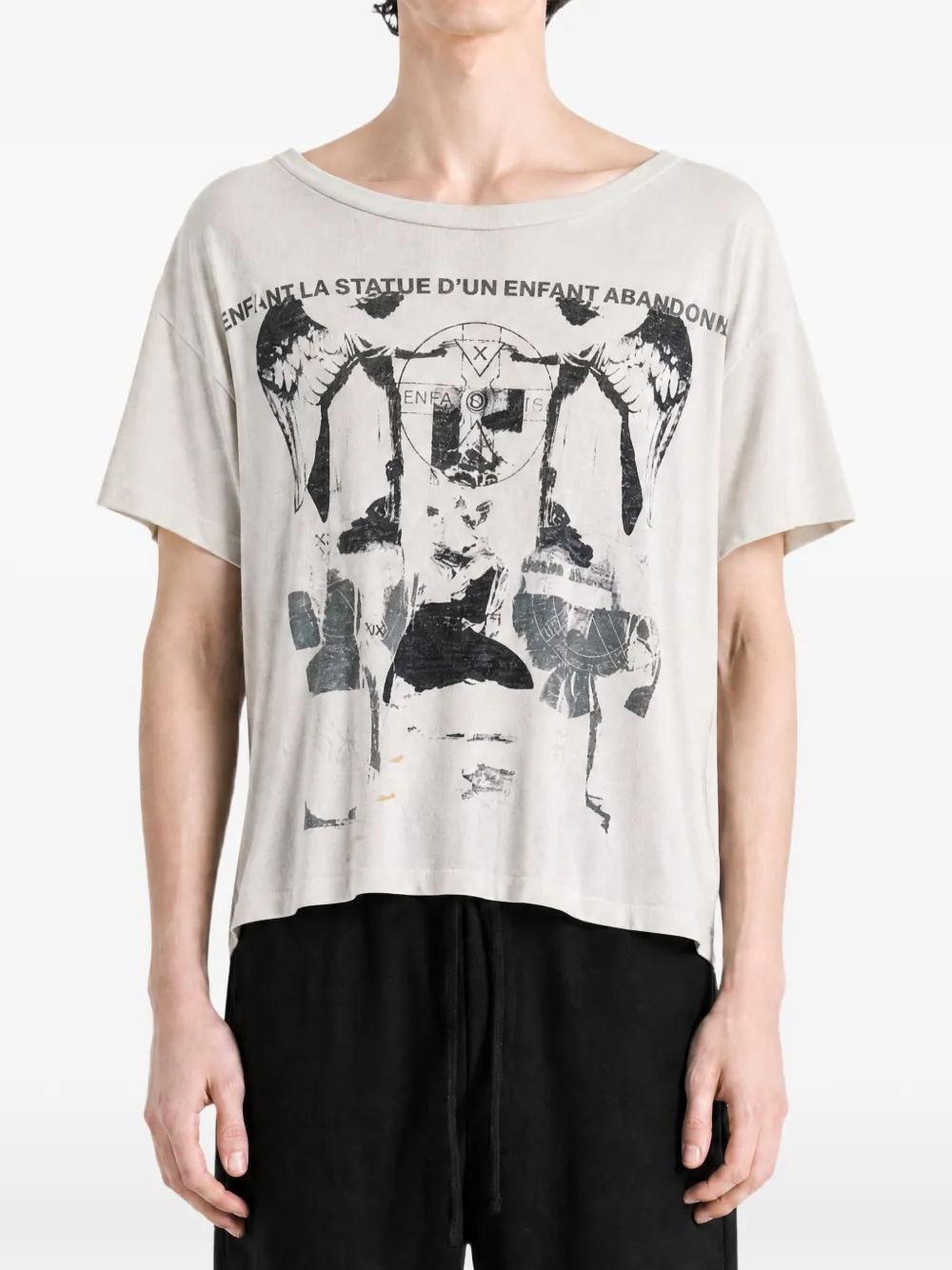 Enfants Riches Déprimés Nun Kicks Baby T-shirt met grafische print Wit