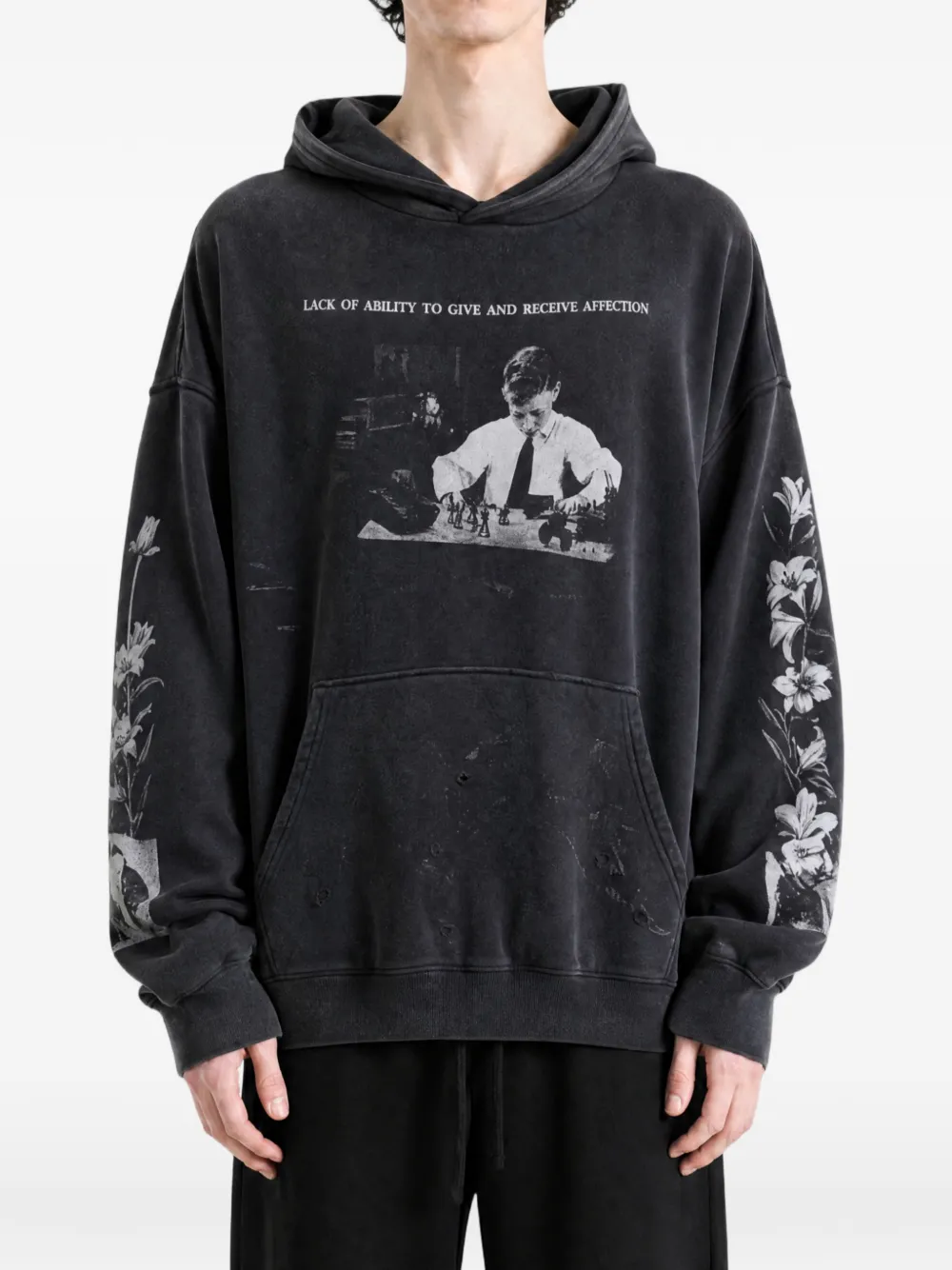 Enfants Riches Déprimés Head Against The Bars hoodie met grafische print Zwart