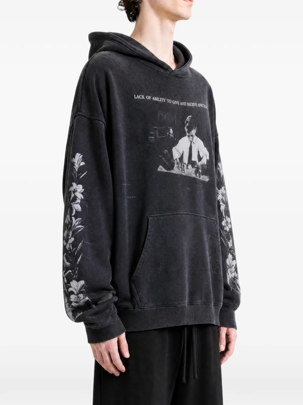 Enfants Riches Déprimés Head Against The Bars hoodie met grafische print Zwart
