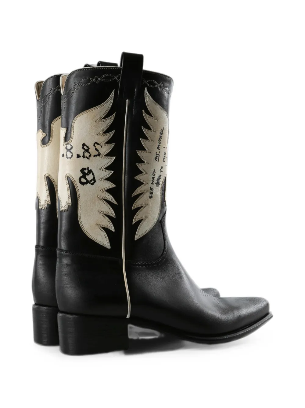 Enfants Riches Déprimés Detox In Alabama leather cowboy boots Zwart