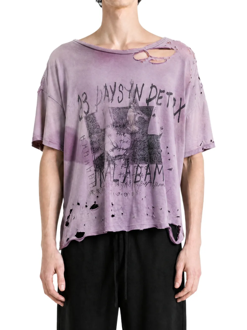 Enfants Riches Déprimés 13 Days In Detox Distressed graphic-print
