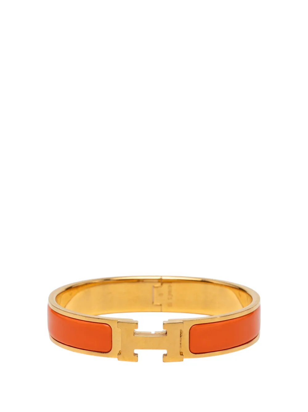 Hermès Pre-Owned 1990-2020 Narrow Enamel Clic H Bracelet PM costume bracelet - Arancione