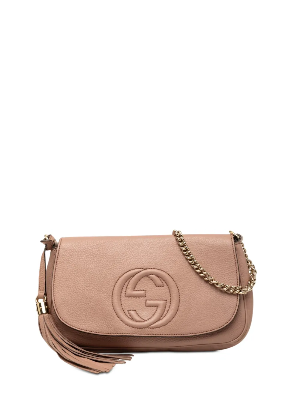 Gucci Pre-Owned 2000-2015 Medium Calfskin Soho Chain Flap crossbody bag - Marrone