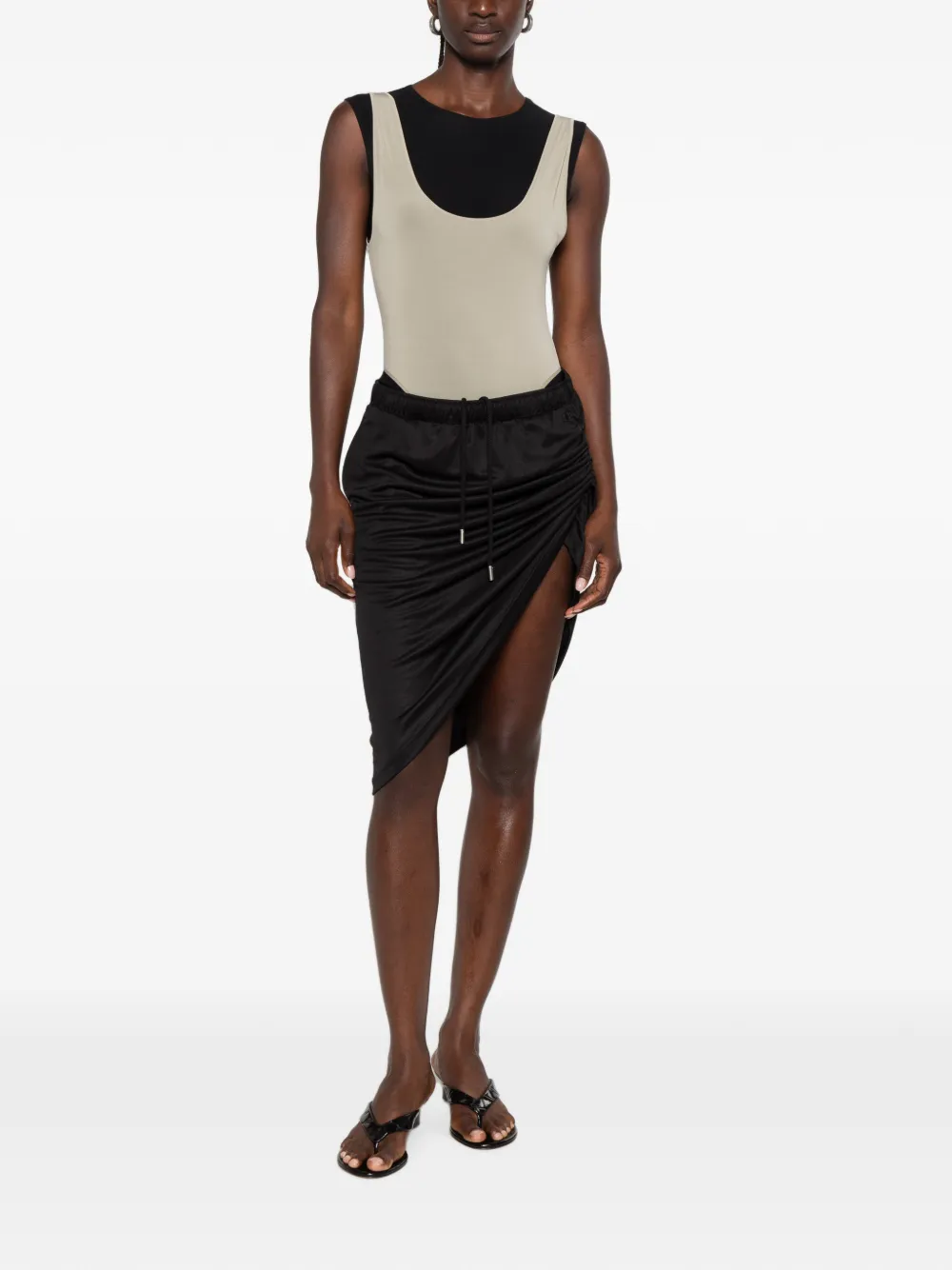 Courrèges Rok met asymmetrische afwerking Zwart