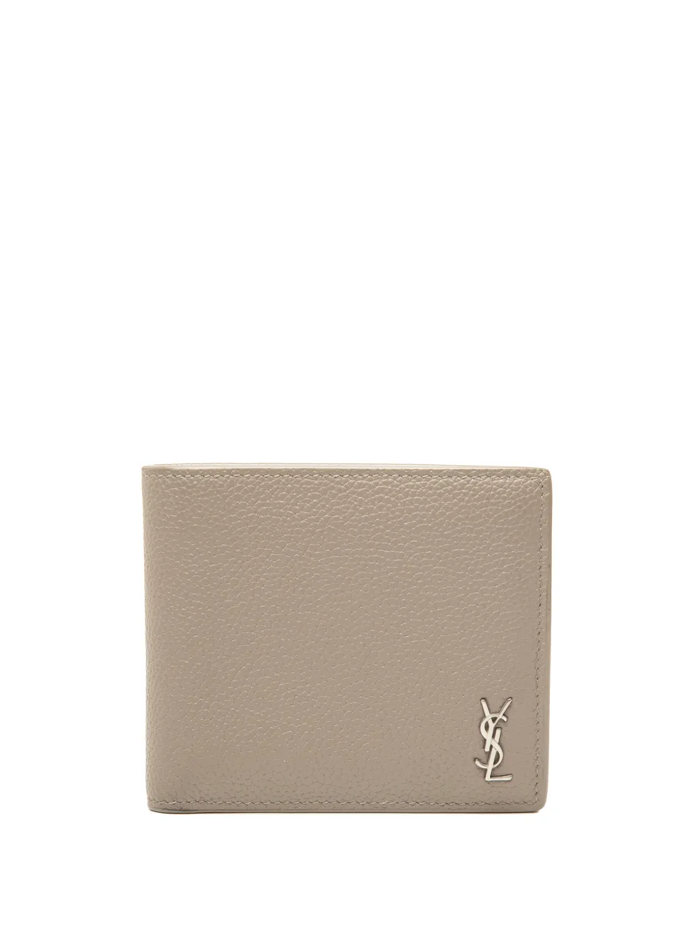 Saint Laurent Pre-Owned 2023 Grained Leather Tiny Cassandre Bifold Wallet small wallets - Toni neutri