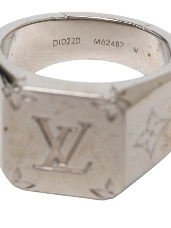 Louis Vuitton Pre-Owned 2020 ブラス モノグラム シグネットリング M