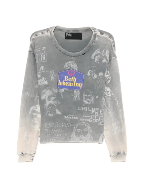 Paly graphic-print long-sleeves T-shirt