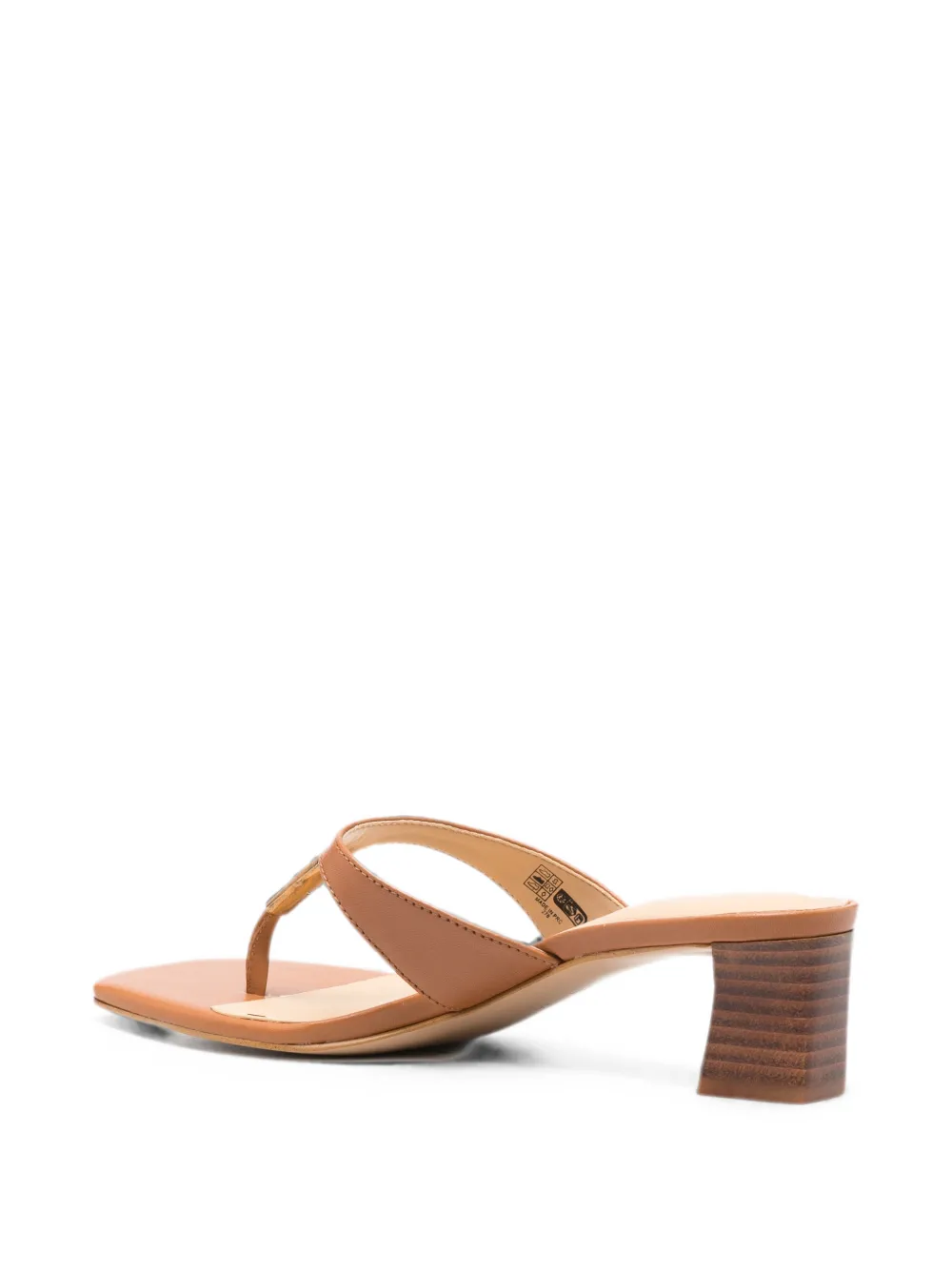 GUESS USA logo-plaque thong-strap heeled sandals Bruin