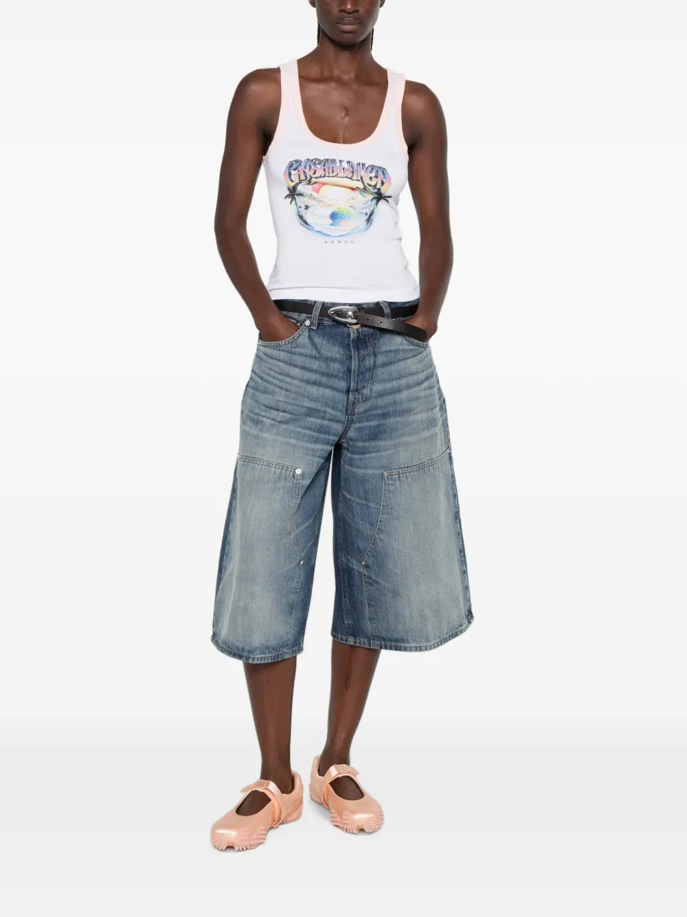 Casablanca Tanktop met print Wit