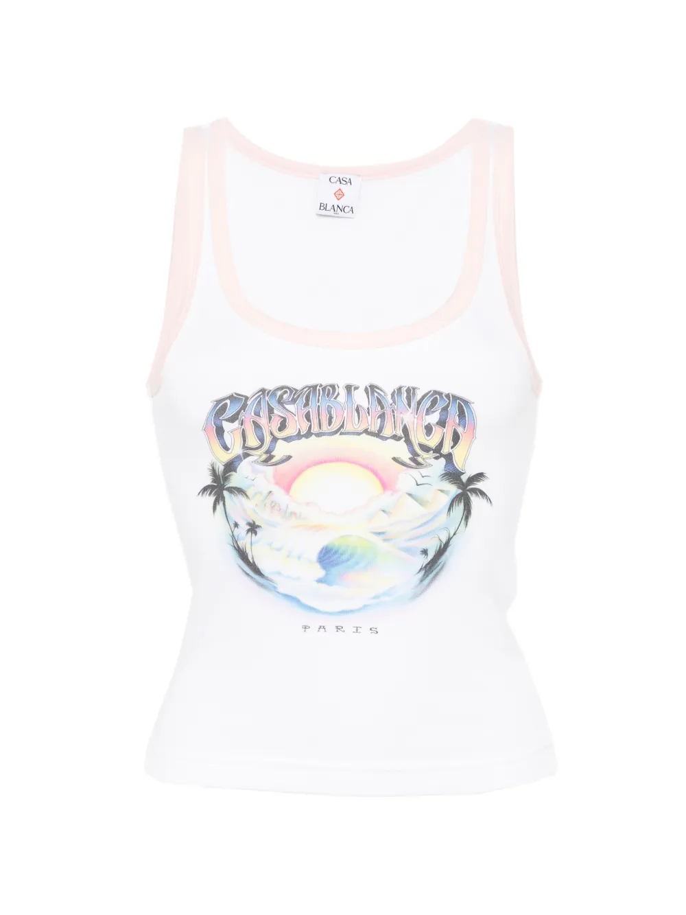 Casablanca graphic-print tank top - Weiß