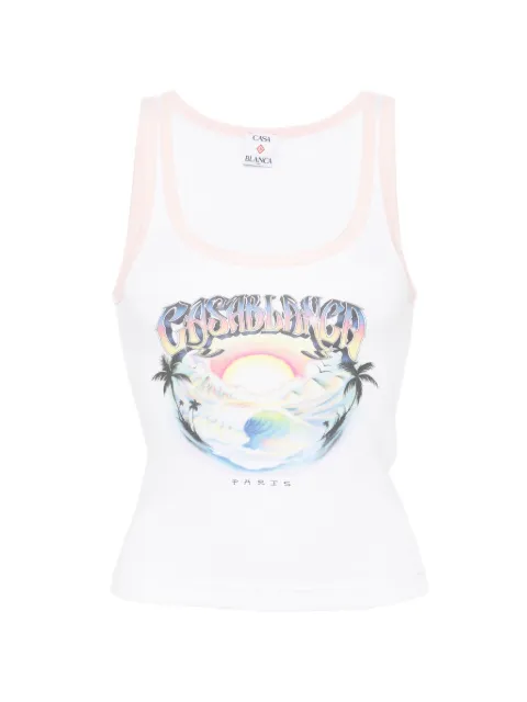 Casablanca graphic-print tank top