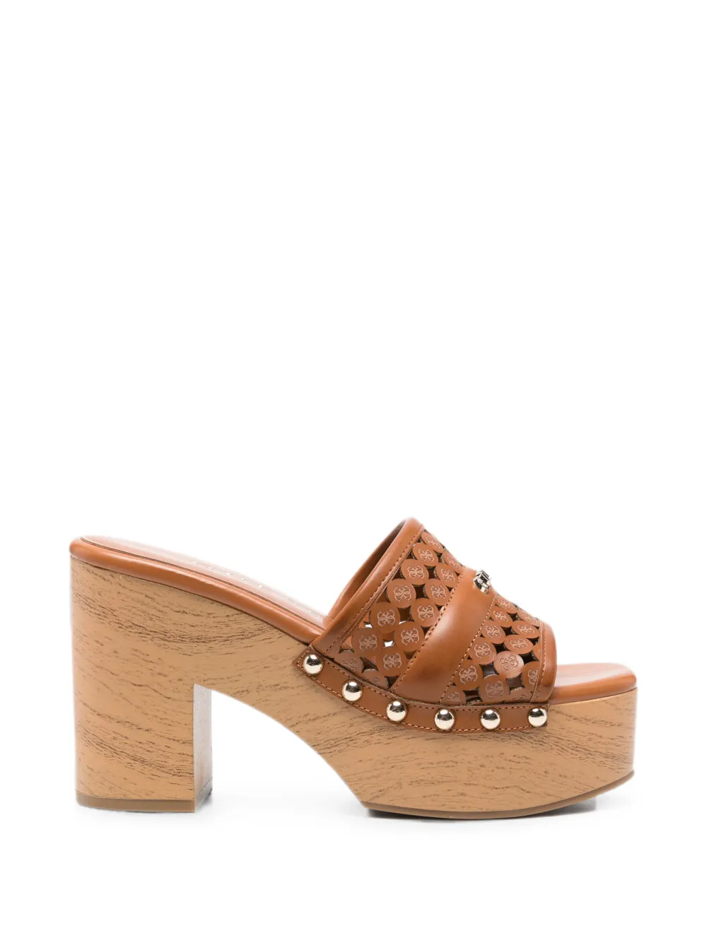 GUESS USA laser-cut studded platform sandals Bruin