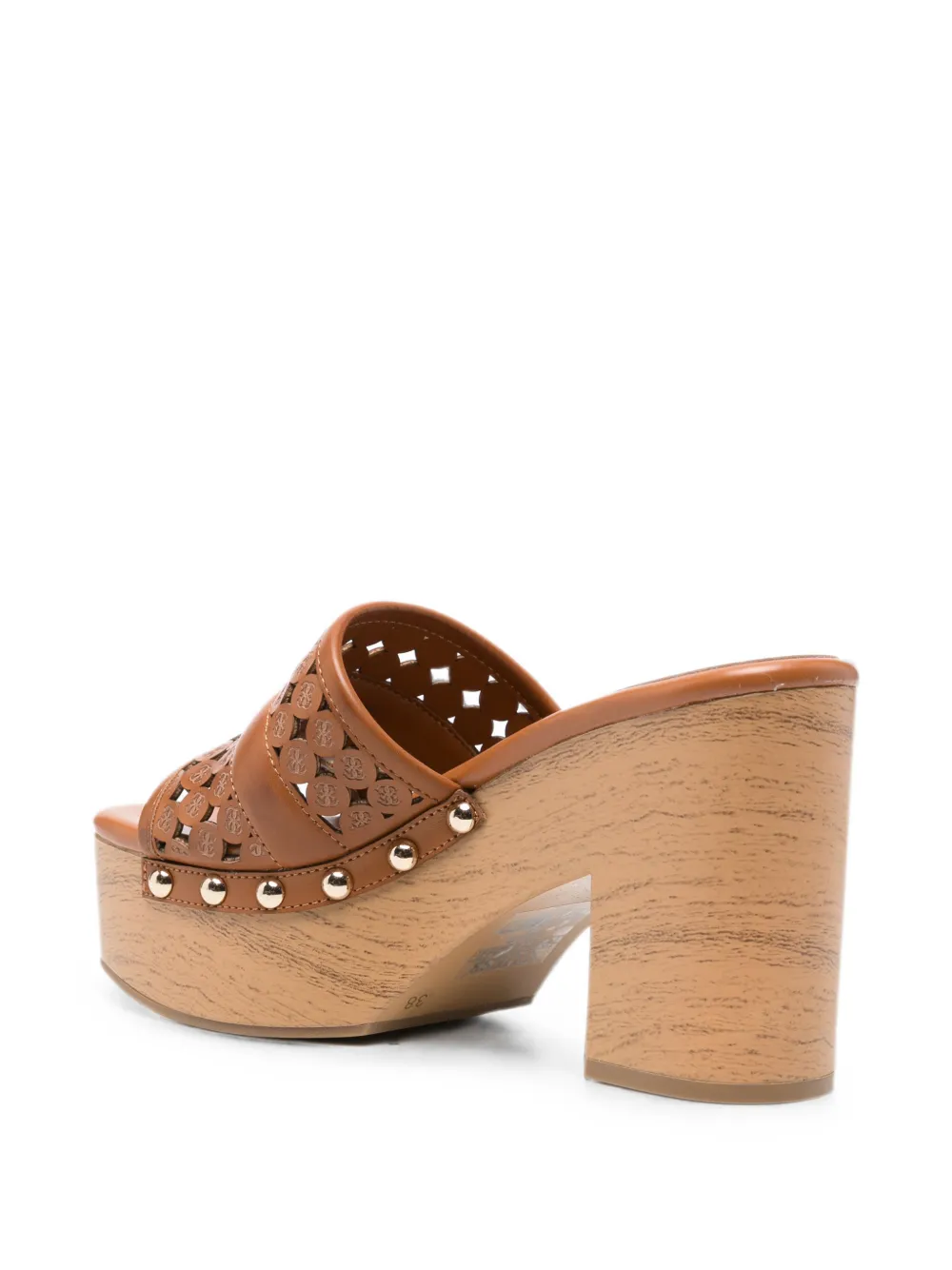GUESS USA laser-cut studded platform sandals Bruin