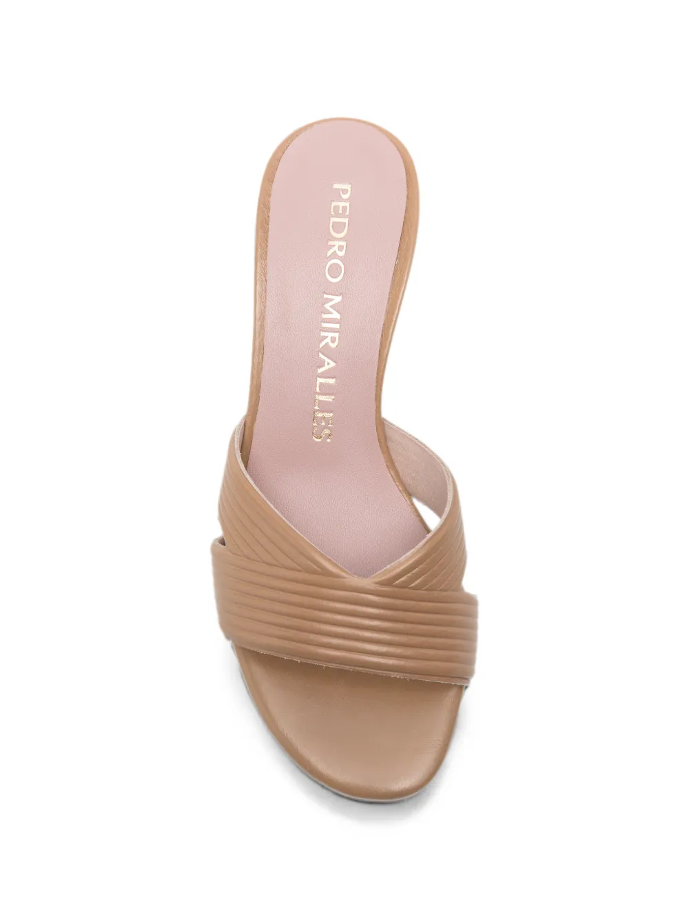 Pedro Miralles crossover-strap heeled sandals Beige