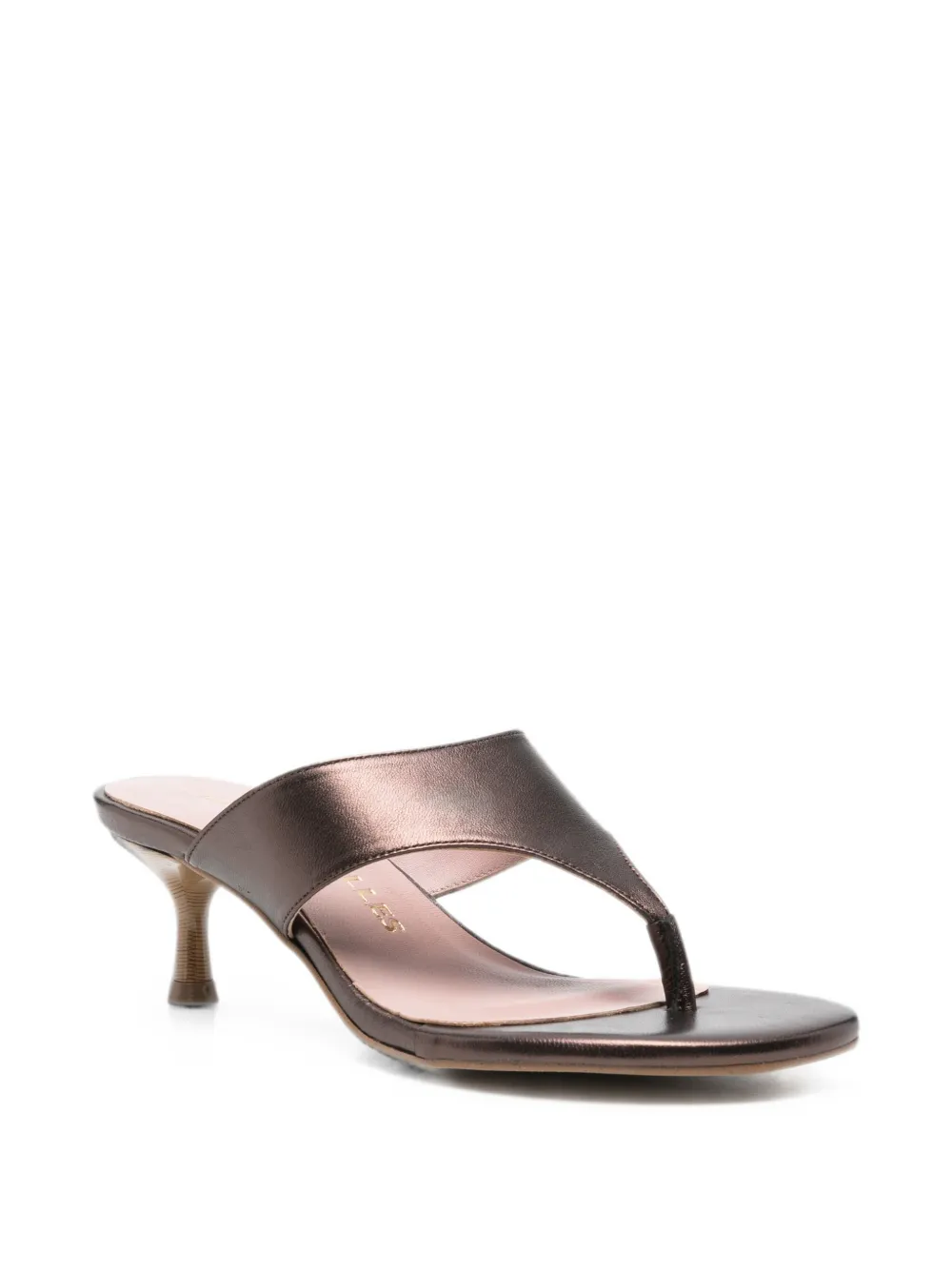 Pedro Miralles Leren sandalen met hak Bruin