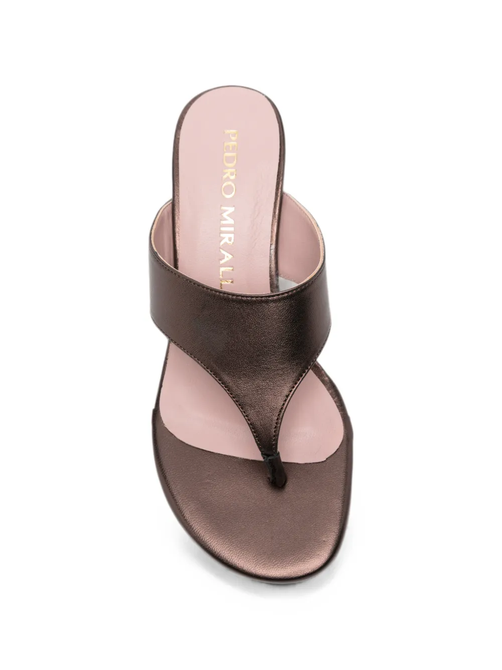 Pedro Miralles Leren sandalen met hak Bruin
