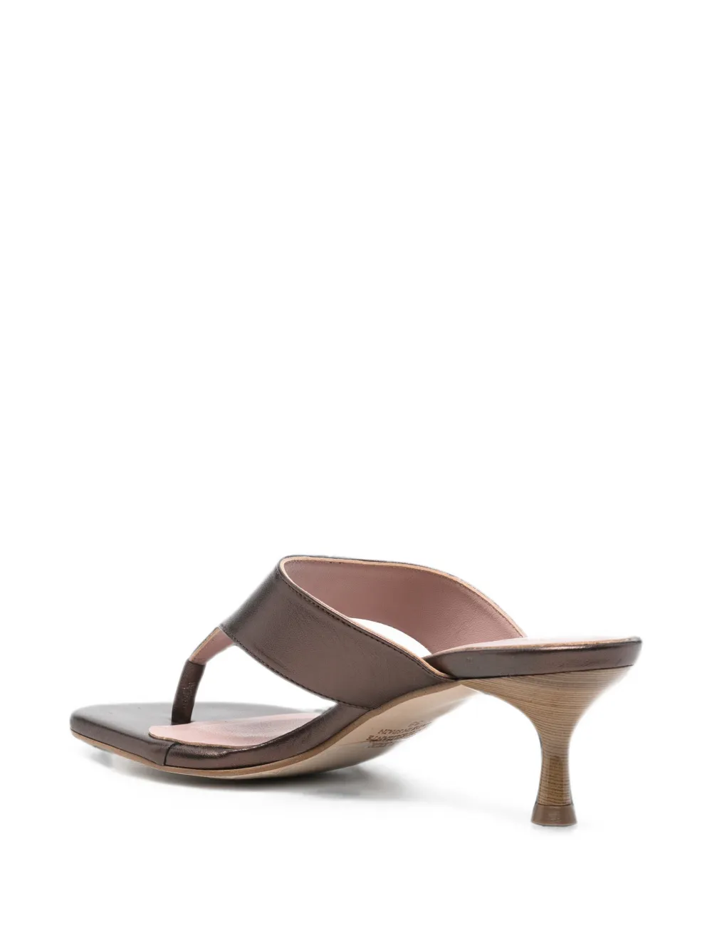 Pedro Miralles Leren sandalen met hak Bruin