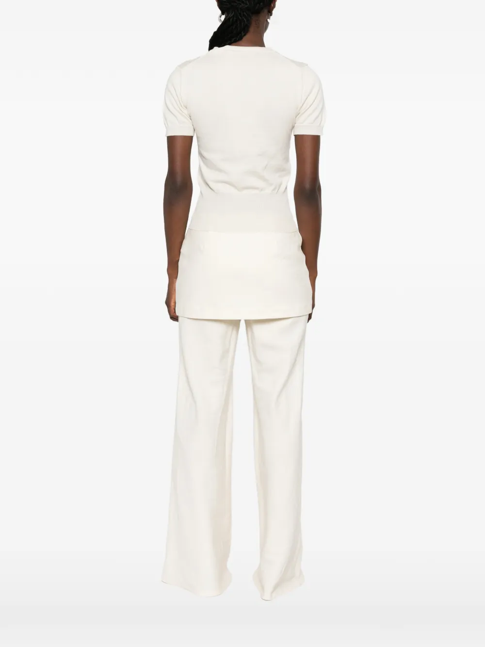 Vivienne Westwood Bea top met korte mouwen en geborduurde Orb Beige