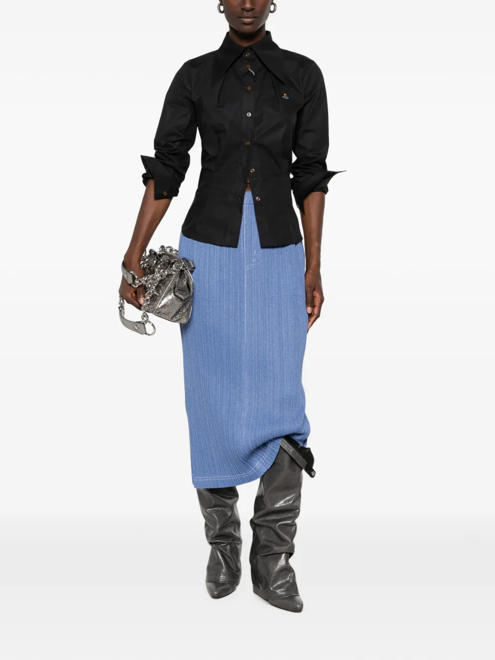 Vivienne Westwood Violin blouse met Orb-borduurwerk Zwart