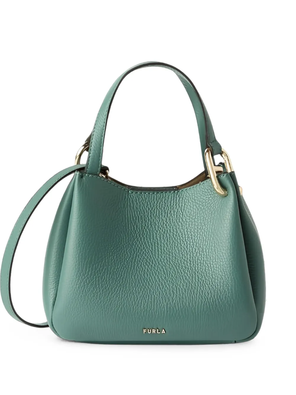 Furla grained leather tote bag - Verde