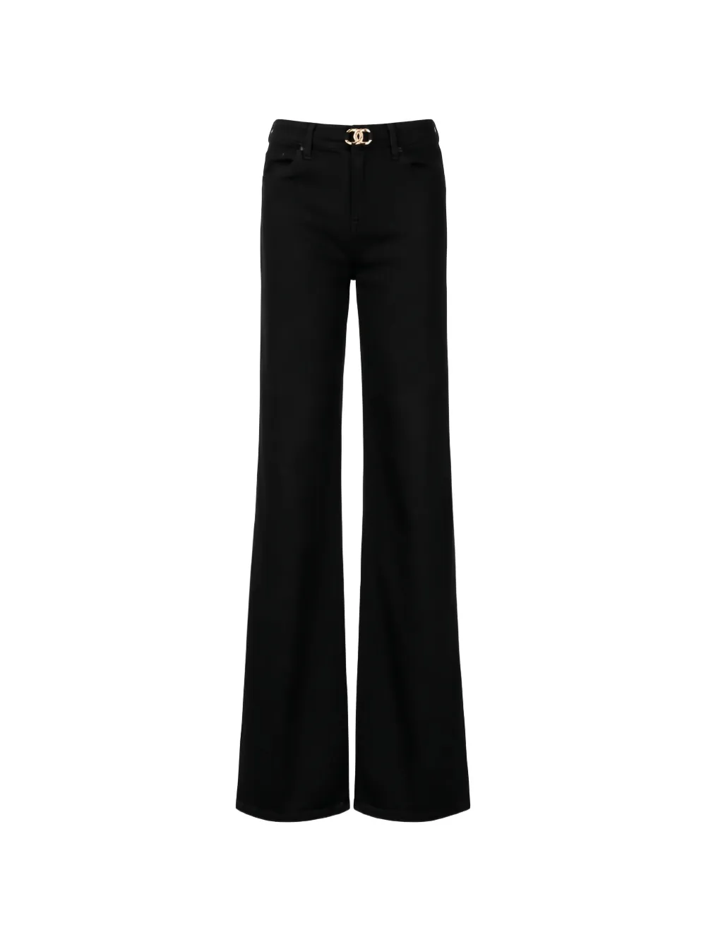 LIU JO logo-buckle flared jeans - Nero