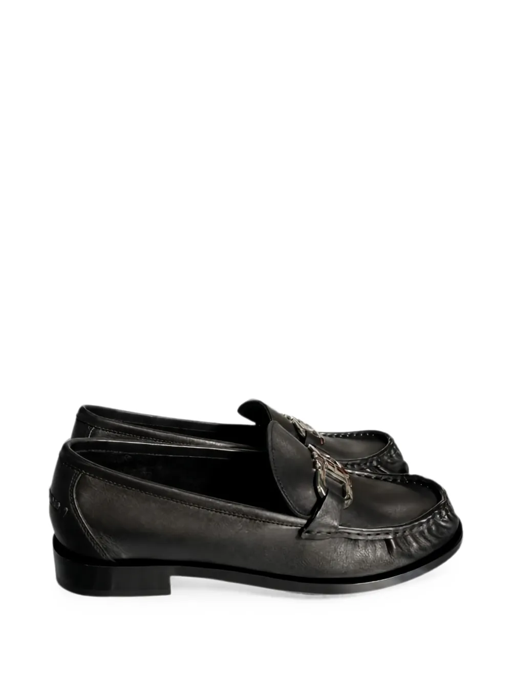 Ferragamo Gancini plaque loafers - Nero
