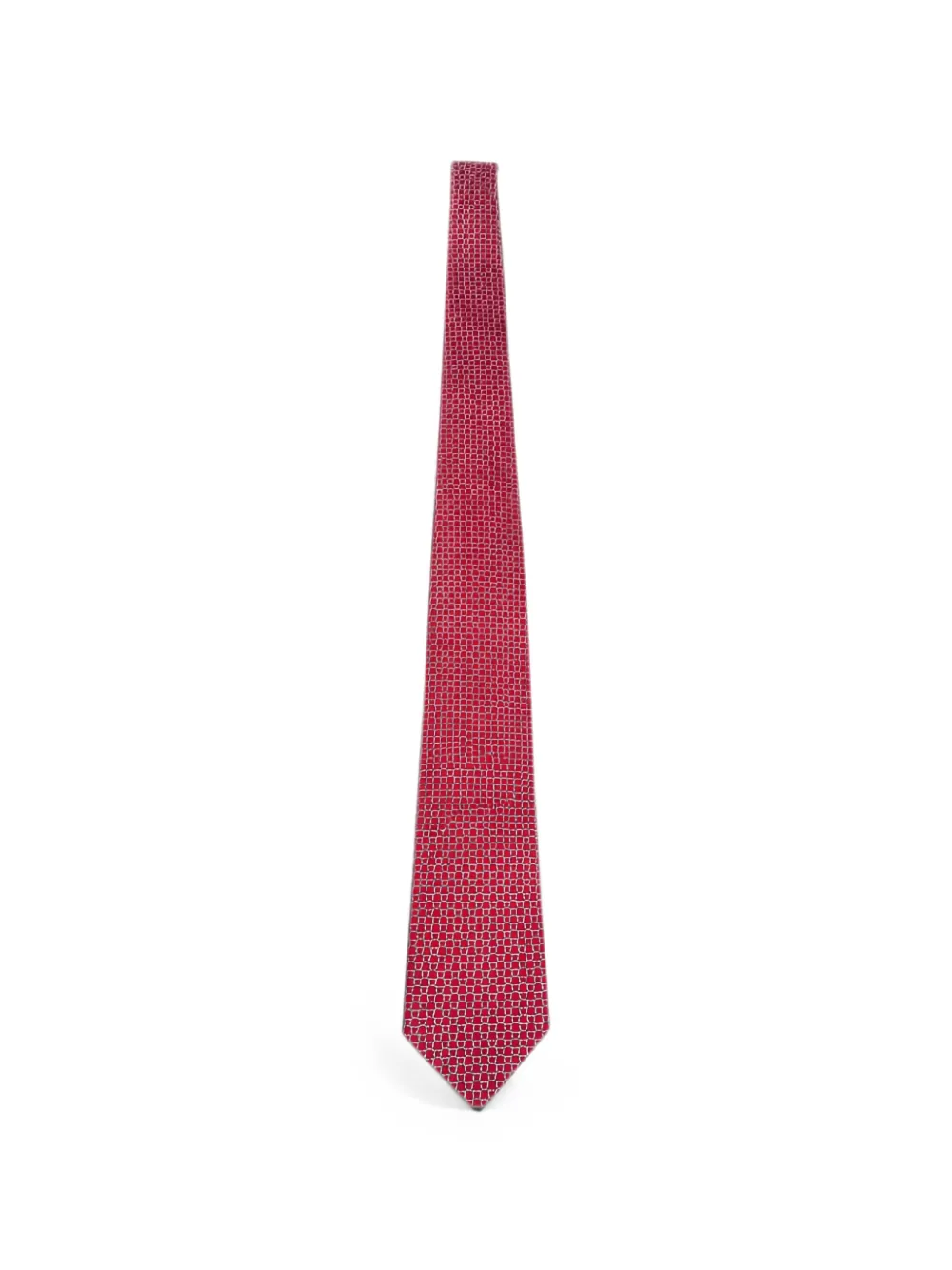 Ferragamo Gancini-print tie - Rosso