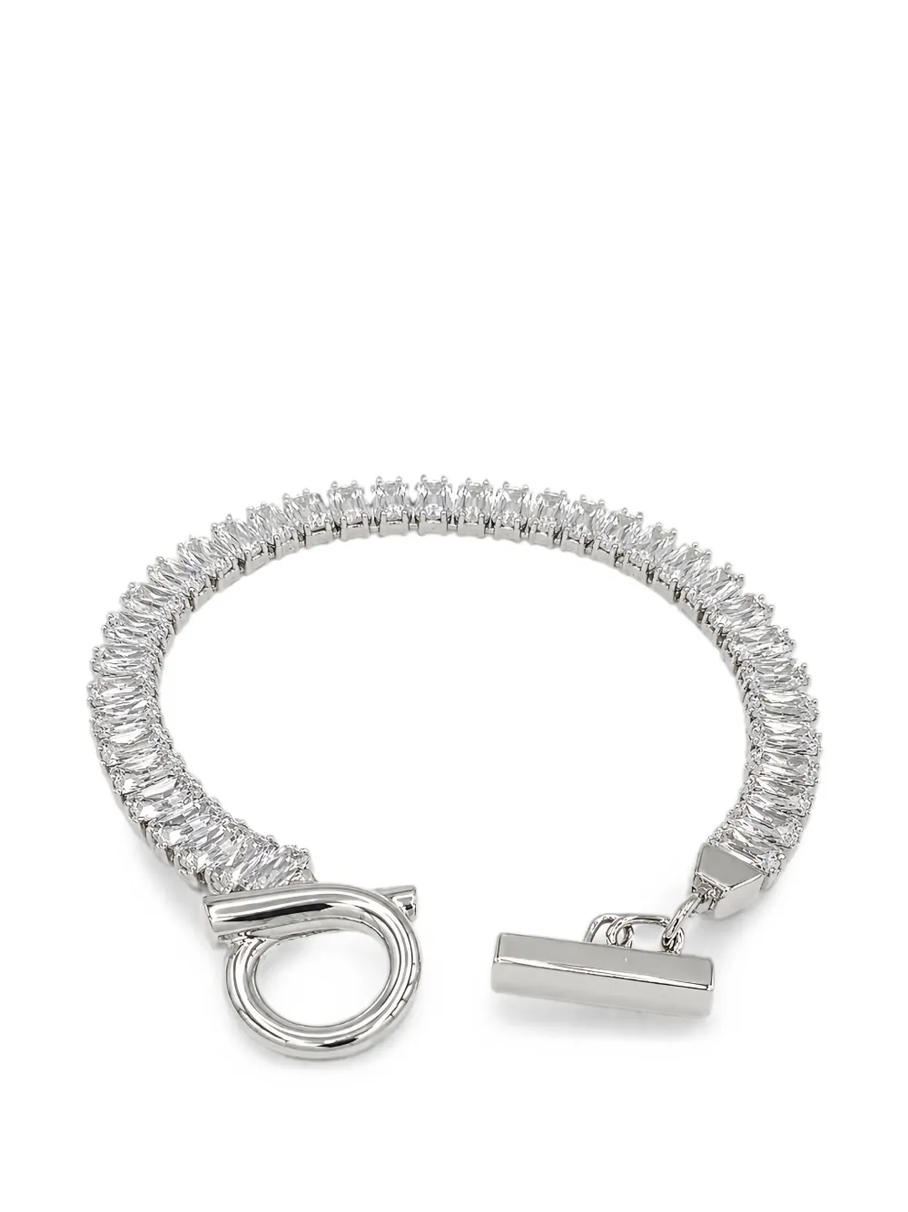Ferragamo Gancini crystal-embellished bracelet - Silver